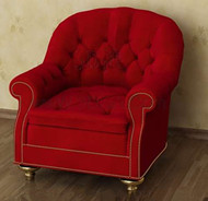 Rouge sofa et confortables simples
