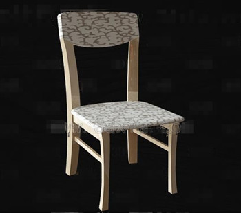 Motifs tissu de coussin chaise en bois