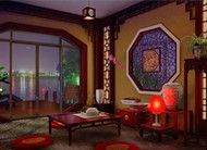 Chinoise cran de style salon rtro