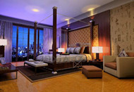 Chambre style chinois lgant sombre