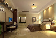Moderne chambre chaud et confortable