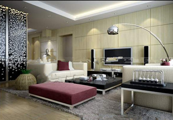 Petite salle vie moderne minimaliste