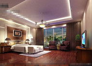 Luxueux et confortable chambre pourpre