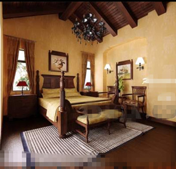 Rtro chambre ethnique en bois