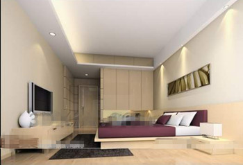 Accueillant et confortable chambre couleurs chaudes