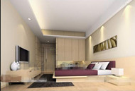 Accueillant et confortable chambre couleurs chaudes