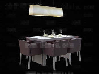 Moderne table confortable repas pourpre