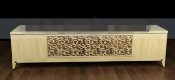 En bois massif sculpt meuble TV