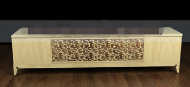 En bois massif sculpt meuble TV