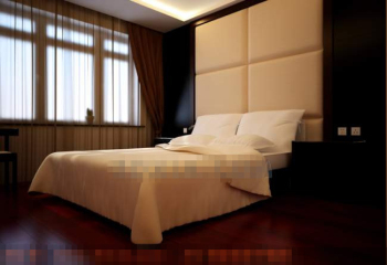 Simple chambre simple lit blanc