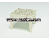 En bois massif sculpt tabouret bas