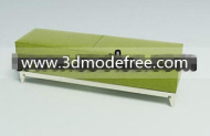 Vert banc en bois canap en tissu