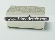 Blanc en bois massif sculpt tabouret carr