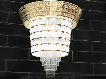 Superbe dentelle Pendentif rideau lampe
