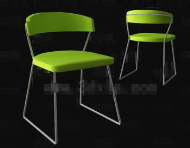 Lumineux chaise mode verte simple