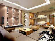 Moderne salle de sjour lumineuse
