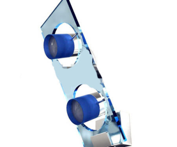 Rve bleu mur de verre de lampe