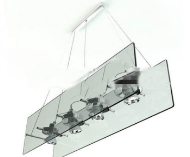 Quatre pendentif lampes en verre sources