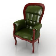 Rtro modle vert 3D canap en cuir