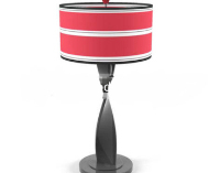 Red abstract lampe dforme titulaire forme