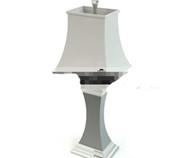 Vert gypse blanc lampe