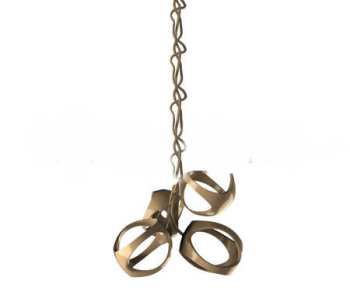 Or Lampe suspension anneaux