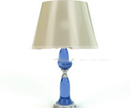Bleu lampe colonne de cristal