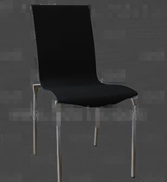 Noir pieds en mtal des chaises