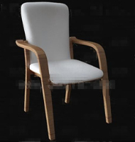 Fauteuil confortable en tissu blanc