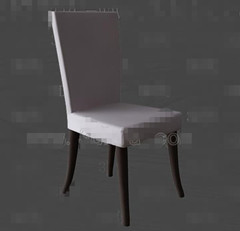 Simple chaise en bois blanc