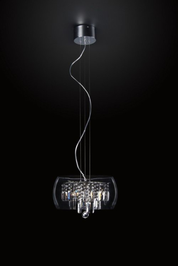 Moderne lustre en cristal clair