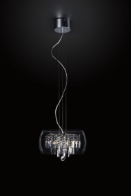 Moderne lustre en cristal clair