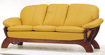 Moderne canap trois places jaune