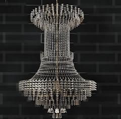 Magnifique lampe pendentif en cristal rideau