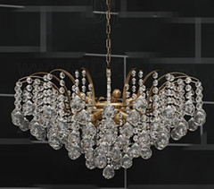 Lustre forme de coeur rideau de cristal