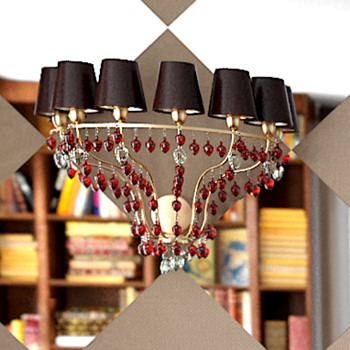 Or lampe pendentif en cristal