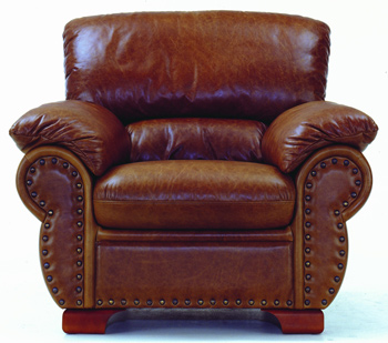 Moderne canap en cuir brun unique