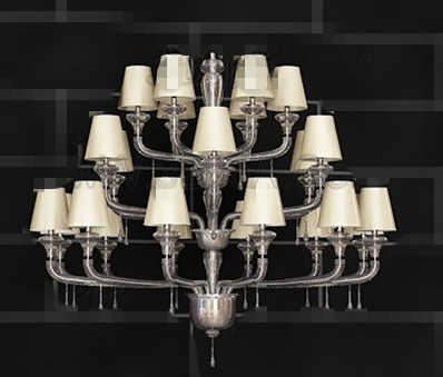 Trois couches de blanc pendentif abat-jour