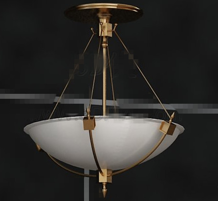 Mtal blanc disque chaîne pendantif lampe