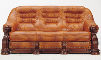 Brown moderne canap trois places en cuir
