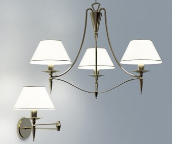 Simple lampe mur blanc style europen