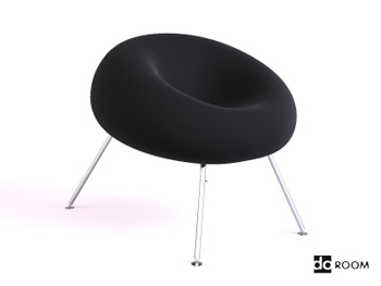 Noir chaise longue en daim jambe