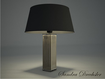 Modles de lampes de table 3D de texture en mtal fonc