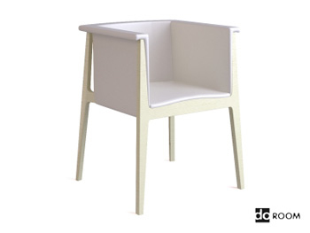 Le modle de simplicit blanc 3D Fauteuil