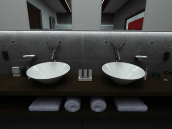 Intrieur salle de bain modle espace 3D
