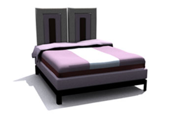 Moderne lit simple double personnalit