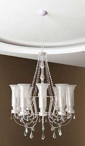 Modle blanc lustre en cristal