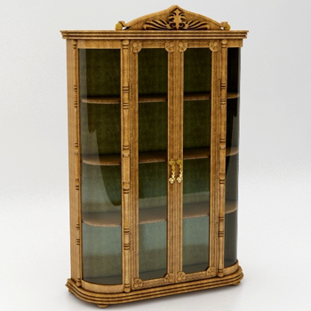 Continental armoire en verre transparent modle 3D