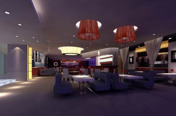 Romantique restaurant dim Ouest modle 3D