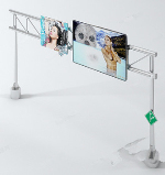 Des modles 3D de signe de publicit dans la rue